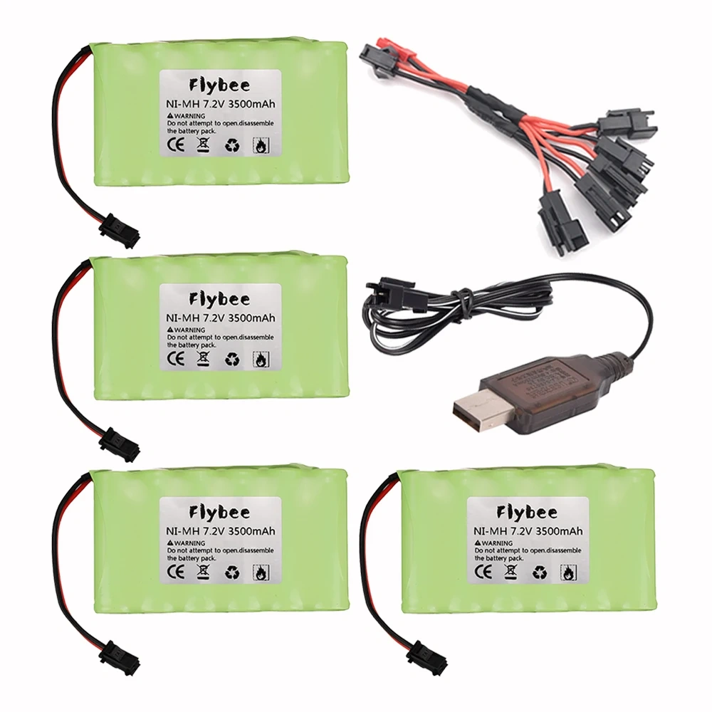 7.2V 3500mah 3000mah NI-MH Battery for Remote control electric toy boat car truck 7.2 V 2400mAh AA nimh Rechargeable Battery