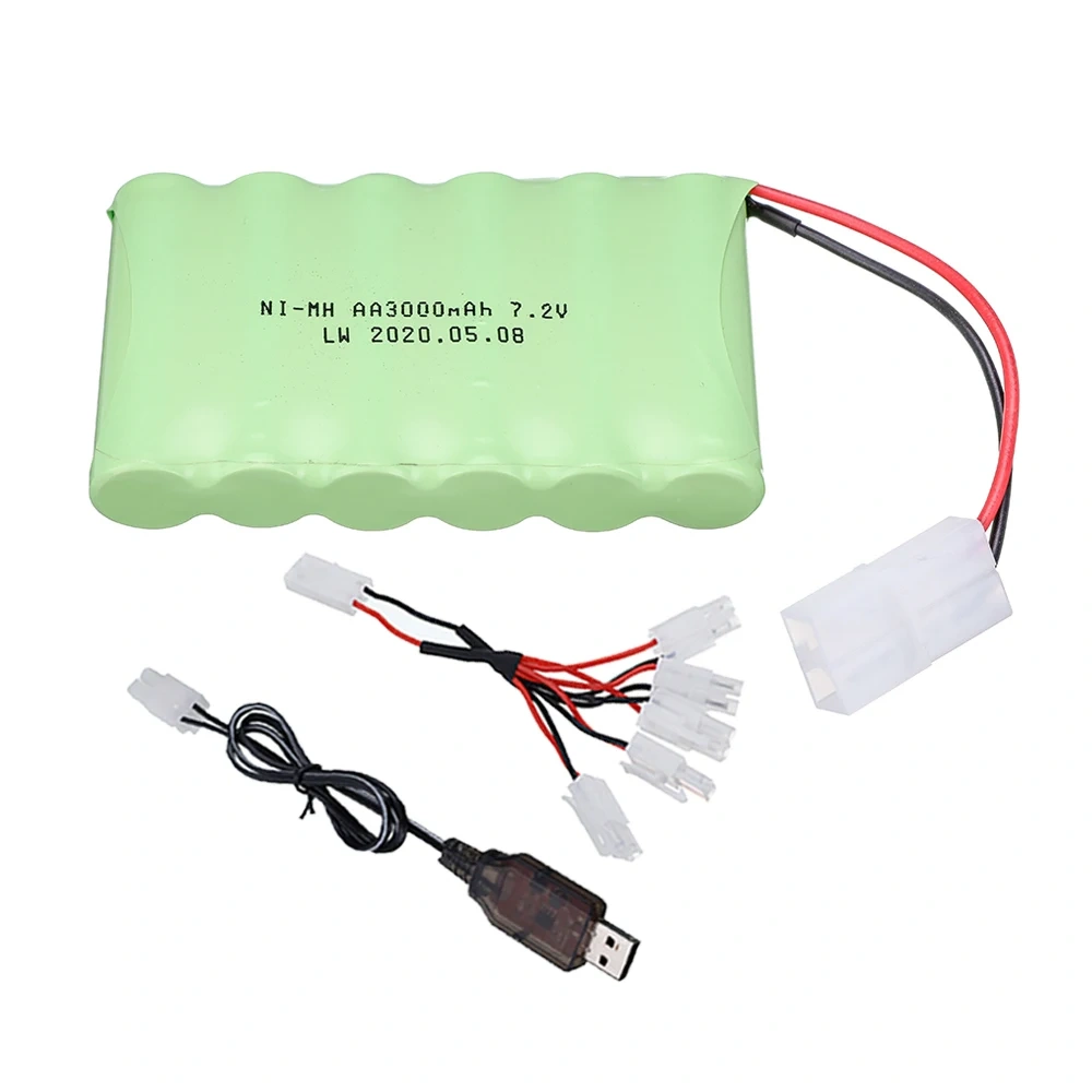 Upgrade 7.2V 3000mah NiMH Rechargeable Battery Pack For Rc toys Car Tanks Truck Robots Gun Ni-MH AA 7.2v 2400mah Batteries Pack