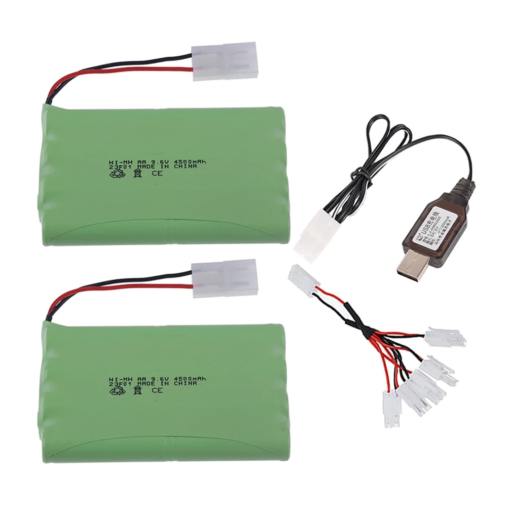 9.6V 4500mah NiMH Battery (TAMIYA/KET-2P PLUG) For Rc toy Cars Tanks Trains Robots Boats Guns Ni-MH AA 9.6v Rechargeable Battery