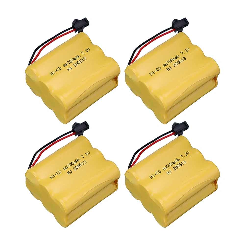 Ni-CD 7.2V 700mAh Rechargeable Battery Pack For Rc toys Cars Trucks Tanks Trains Boats Robots Gun Accessories AA 7.2V battery