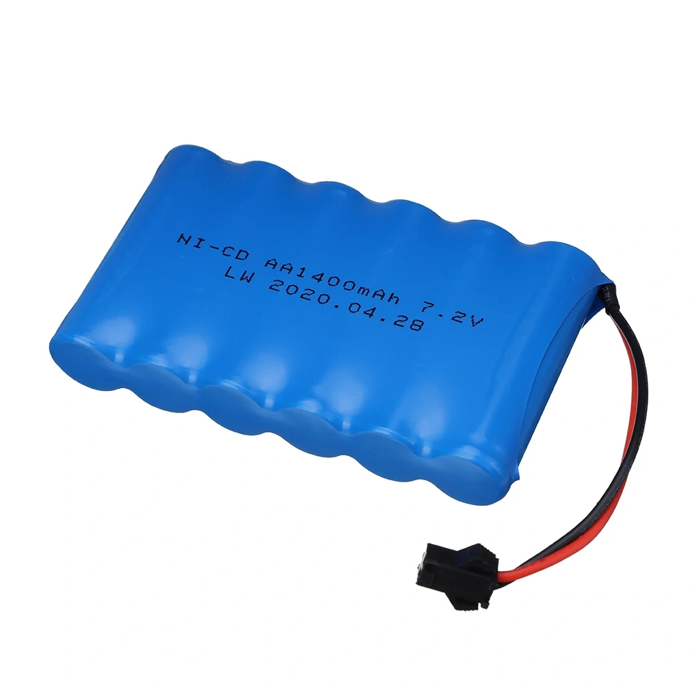 (SM Plug) 7.2v 1400mah NiCD Battery For RC toys Car Tanks Trains Robot Boat Gun Ni-CD AA 700mah 7.2v Rechargeable Battery 1-5PCS