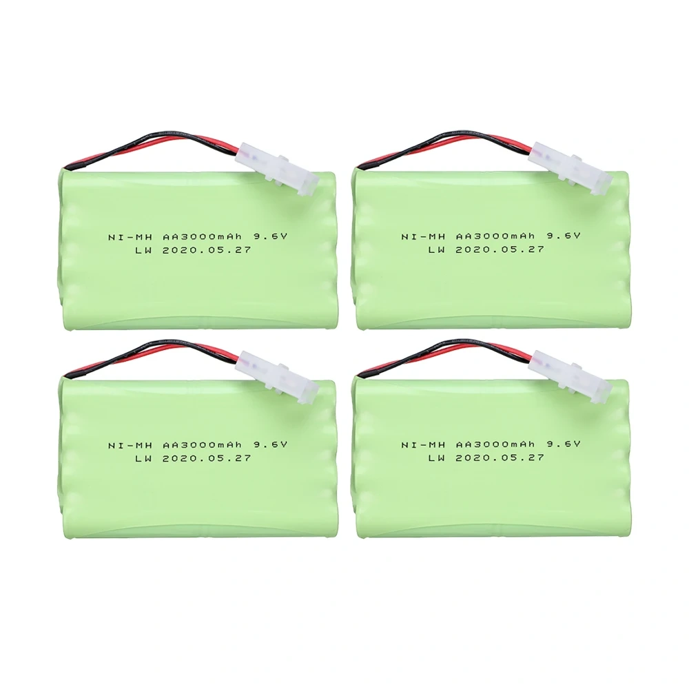 9.6V Ni-MH Battery For Rc toys Cars Tanks Robots Gun NiMH Battery AA 9.6 V 3000 mah Rechargeable Battery Pack for RC toys Trucks