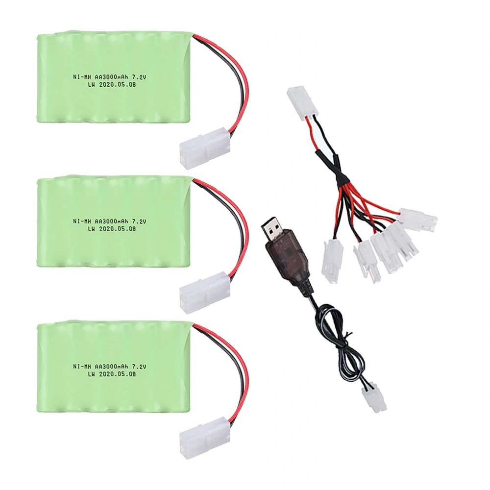Upgrade 7.2V 3000mah NiMH Rechargeable Battery Pack For Rc toys Car Tanks Truck Robots Gun Ni-MH AA 7.2v 2400mah Batteries Pack