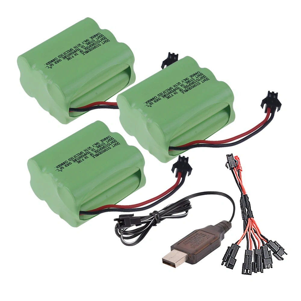 7.2v 4500mAh AA Battery NiMH With USB Charger For Rc toys Cars Tanks Robots Gun 7.2v Aa Rechargeable Batteries Pack For Rc Boats