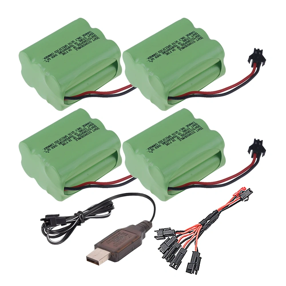 7.2v 4500mAh AA Battery NiMH With USB Charger For Rc toys Cars Tanks Robots Gun 7.2v Aa Rechargeable Batteries Pack For Rc Boats