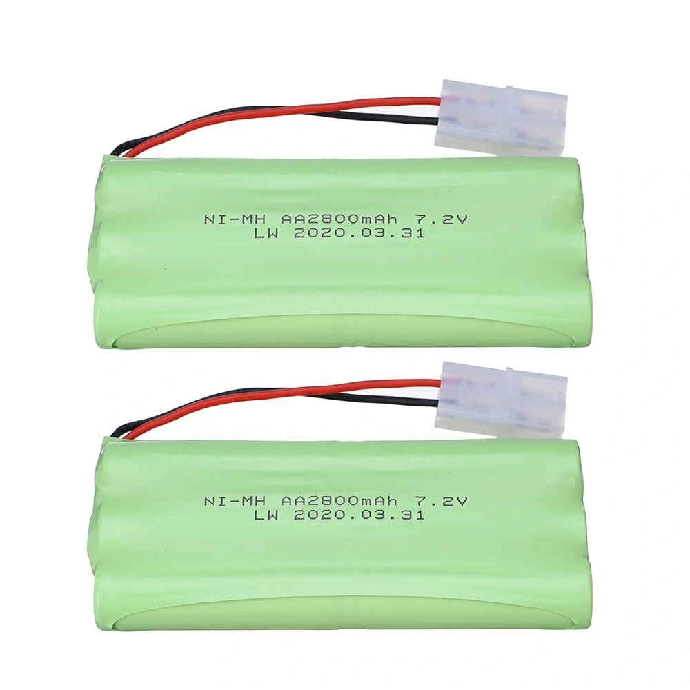 (Tamiya Plug) Ni-MH 7.2v 2800mah Battery + USB Charger For Rc toys Car Tank Train Robot Boats AA 7.2v Rechargeable Battery Pack