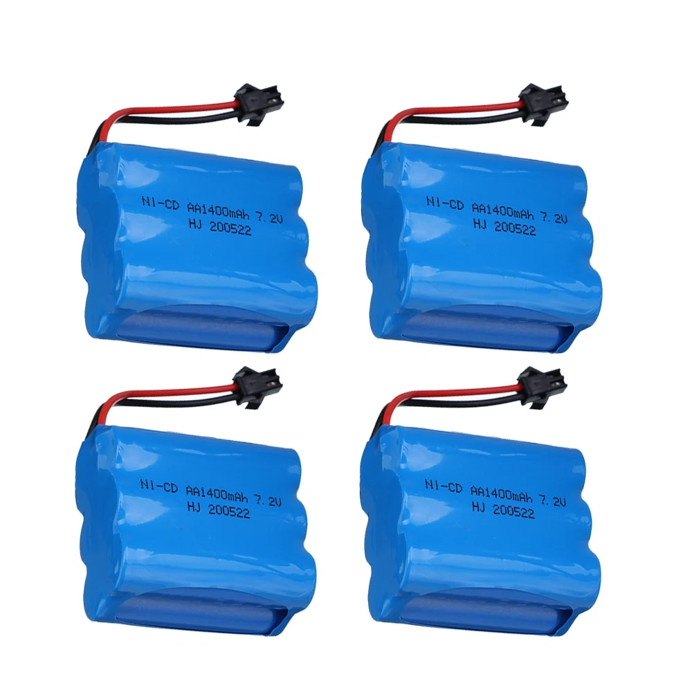 7.2v 1400mah Ni-CD Battery SM PLUG For RC Toys Car Tanks Trains Trucks Robot AA 7.2v Rechargeable Battery Pack For RC Boats
