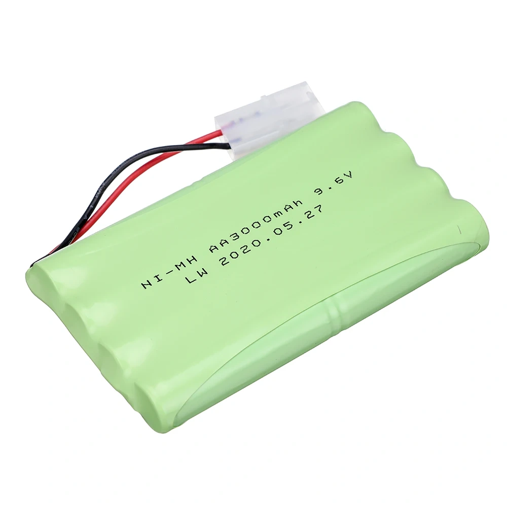 9.6v 3000mah Rechargeable Battery + 9.6v Charger For Rc toys Car Tank Robots Gun RC Boat AA Ni-MH 9.6v 2400mah NiMH Battery Pack