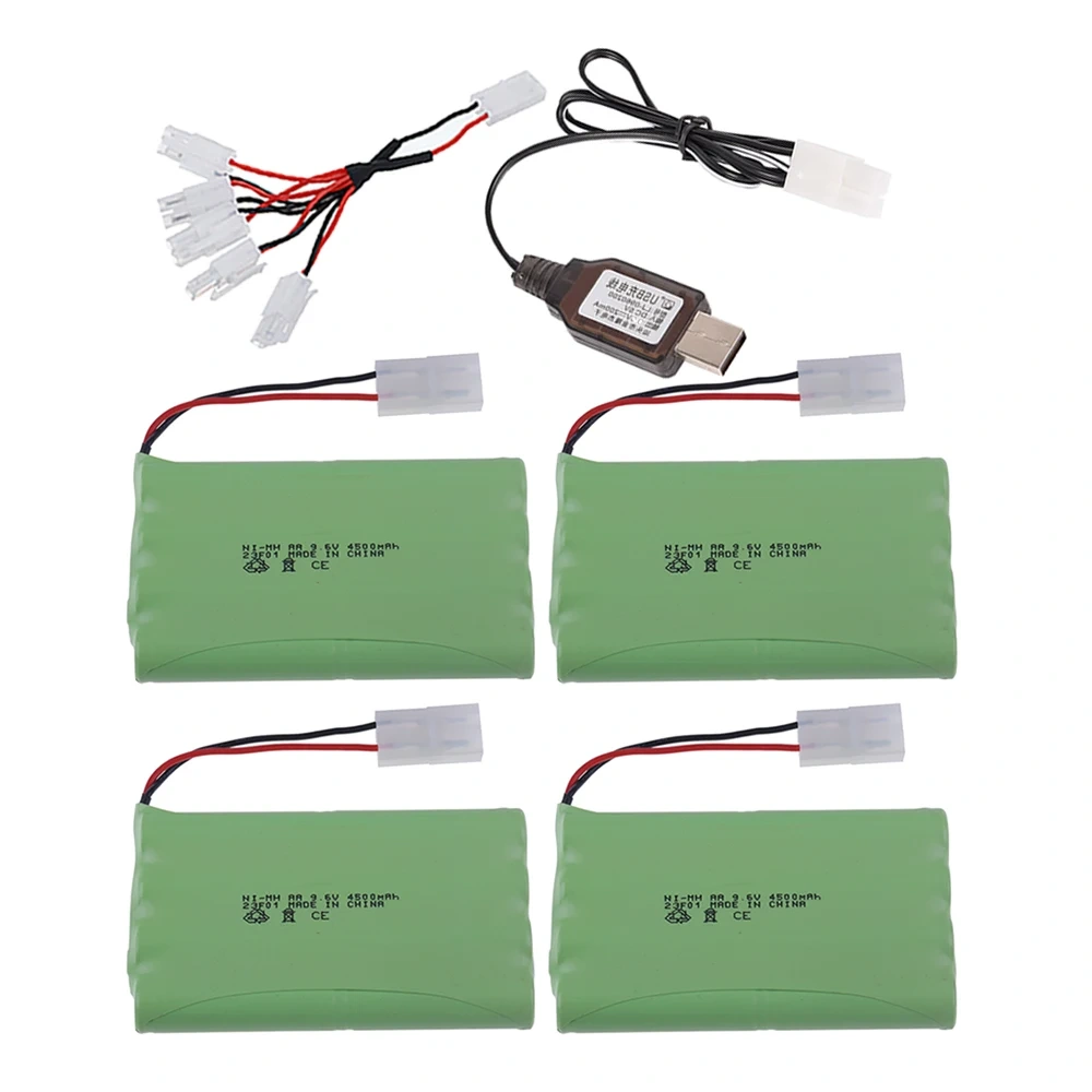 9.6V 4500mah NiMH Battery (TAMIYA/KET-2P PLUG) For Rc toy Cars Tanks Trains Robots Boats Guns Ni-MH AA 9.6v Rechargeable Battery