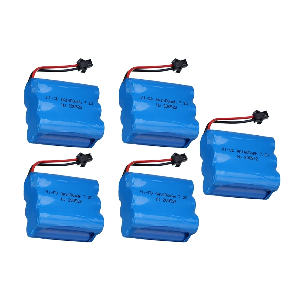 7.2v 1400mah Ni-CD Battery SM PLUG For RC Toys Car Tanks Trains Trucks Robot AA 7.2v Rechargeable Battery Pack For RC Boats