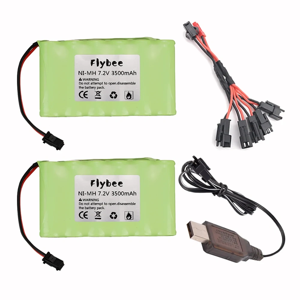 7.2V 3500mah 3000mah NI-MH Battery for Remote control electric toy boat car truck 7.2 V 2400mAh AA nimh Rechargeable Battery
