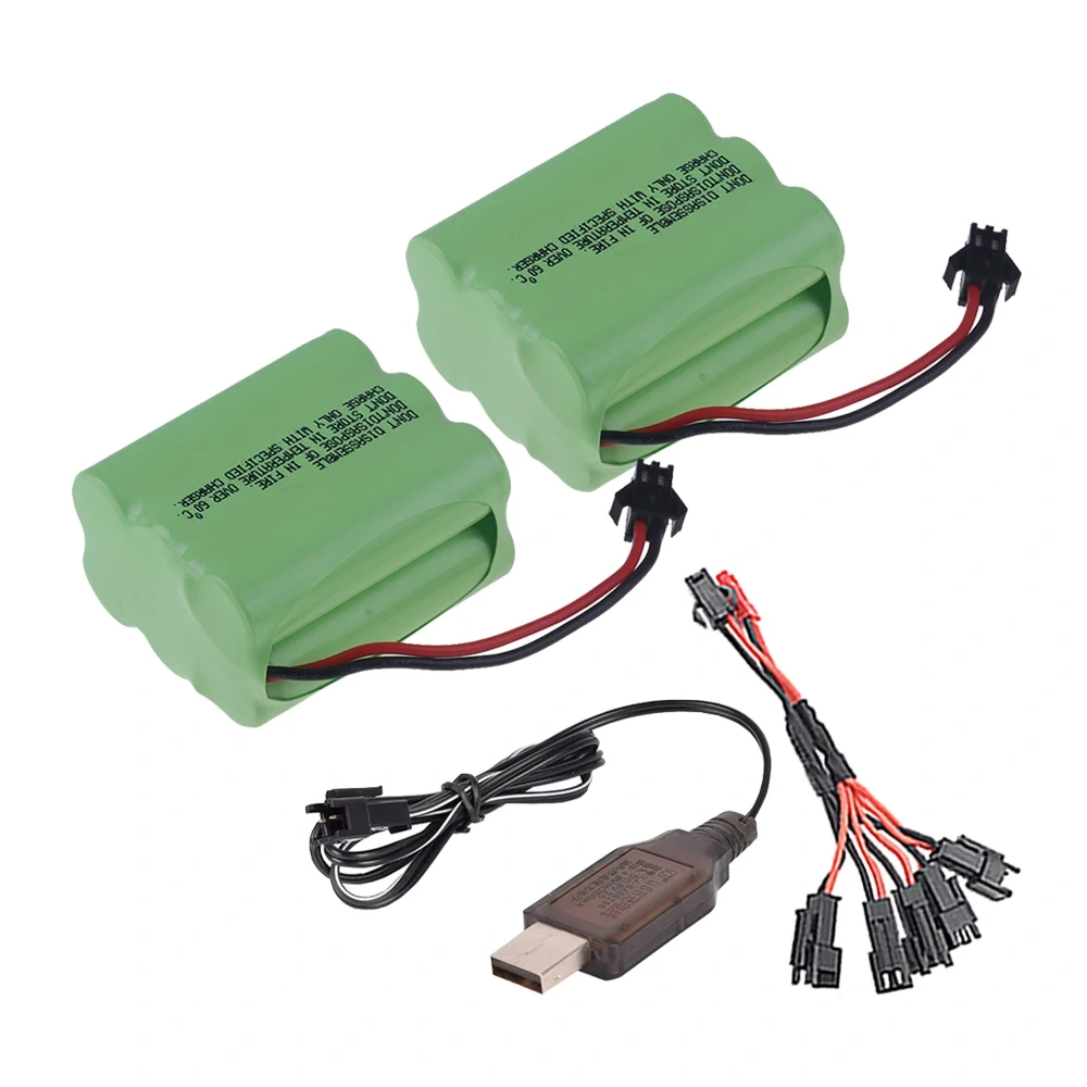 7.2v 4500mAh AA Battery NiMH With USB Charger For Rc toys Cars Tanks Robots Gun 7.2v Aa Rechargeable Batteries Pack For Rc Boats