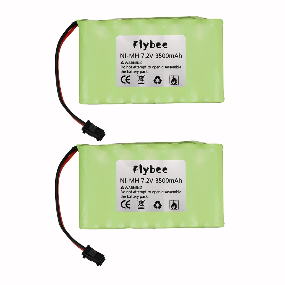 7.2V 3500mah Ni-MH Rechargable Battery SM plug For RC Electric Toys Truck cars boats tanks Battery Pack Upgrade 7.2 v 3000 mah