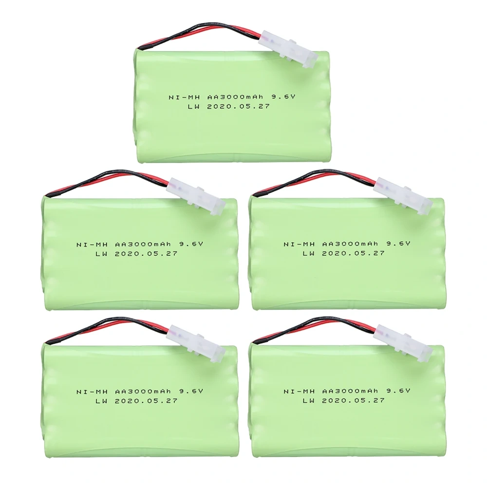 9.6V Ni-MH Battery For Rc toys Cars Tanks Robots Gun NiMH Battery AA 9.6 V 3000 mah Rechargeable Battery Pack for RC toys Trucks