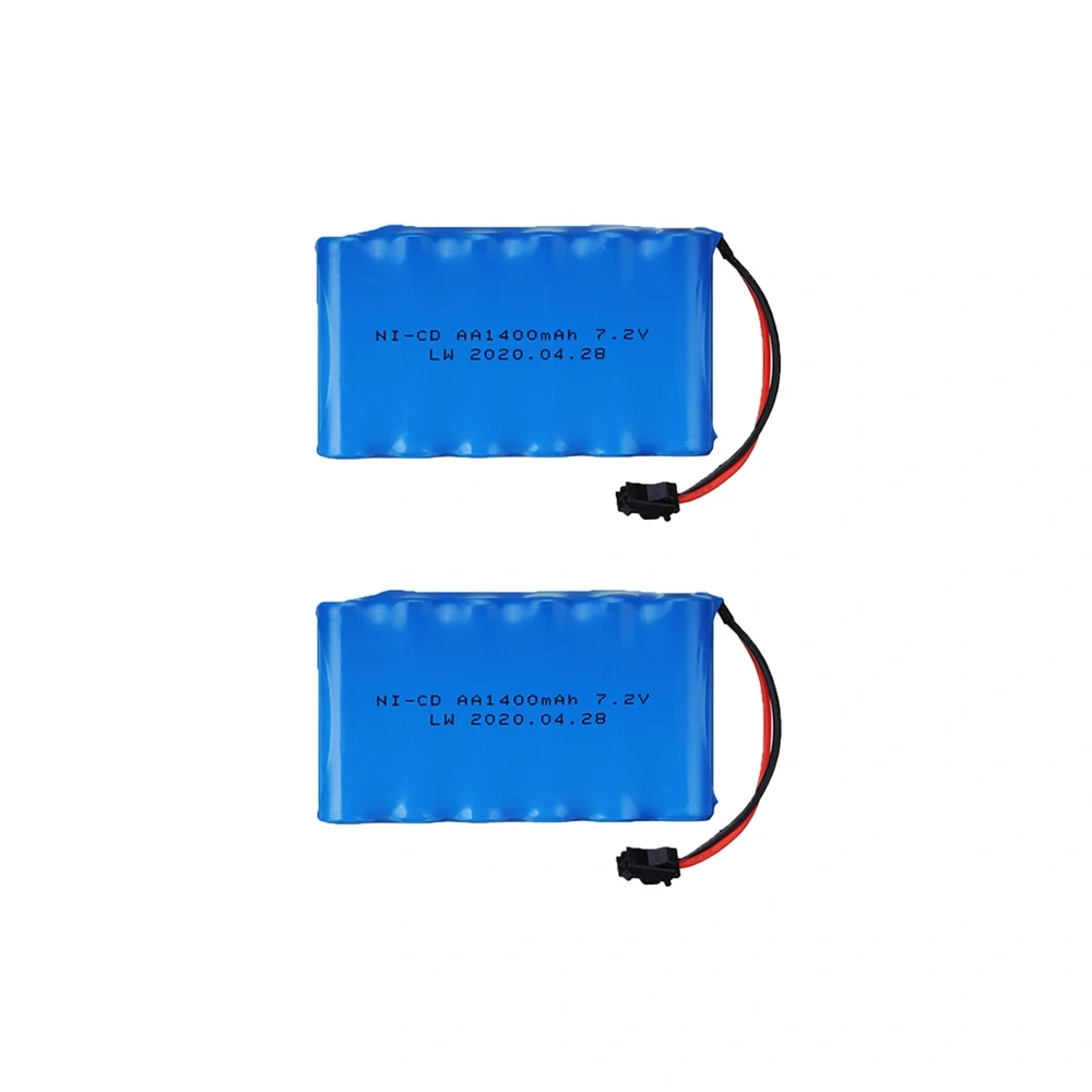 (SM Plug) 7.2v 1400mah NiCD Battery For RC toys Car Tanks Trains Robot Boat Gun Ni-CD AA 700mah 7.2v Rechargeable Battery 1-5PCS