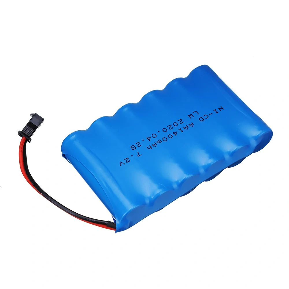 (SM Plug) 7.2v 1400mah NiCD Battery For RC toys Car Tanks Trains Robot Boat Gun Ni-CD AA 700mah 7.2v Rechargeable Battery 1-5PCS