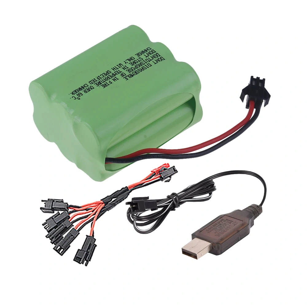 7.2v 4500mAh AA Battery NiMH With USB Charger For Rc toys Cars Tanks Robots Gun 7.2v Aa Rechargeable Batteries Pack For Rc Boats