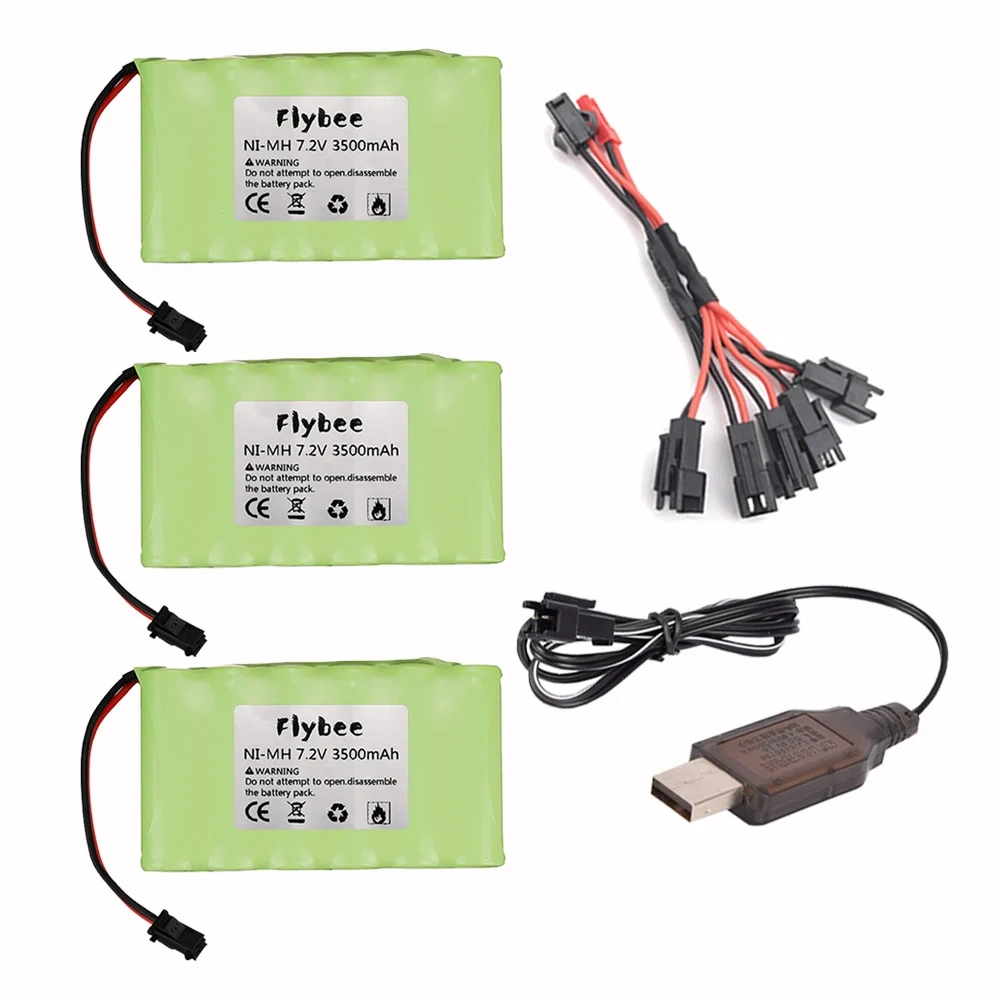 7.2V 3500mah 3000mah NI-MH Battery for Remote control electric toy boat car truck 7.2 V 2400mAh AA nimh Rechargeable Battery