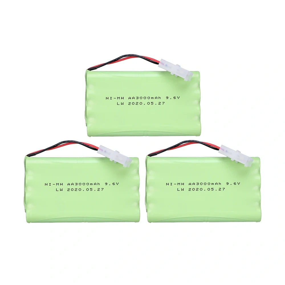 9.6V Ni-MH Battery For Rc toys Cars Tanks Robots Gun NiMH Battery AA 9.6 V 3000 mah Rechargeable Battery Pack for RC toys Trucks