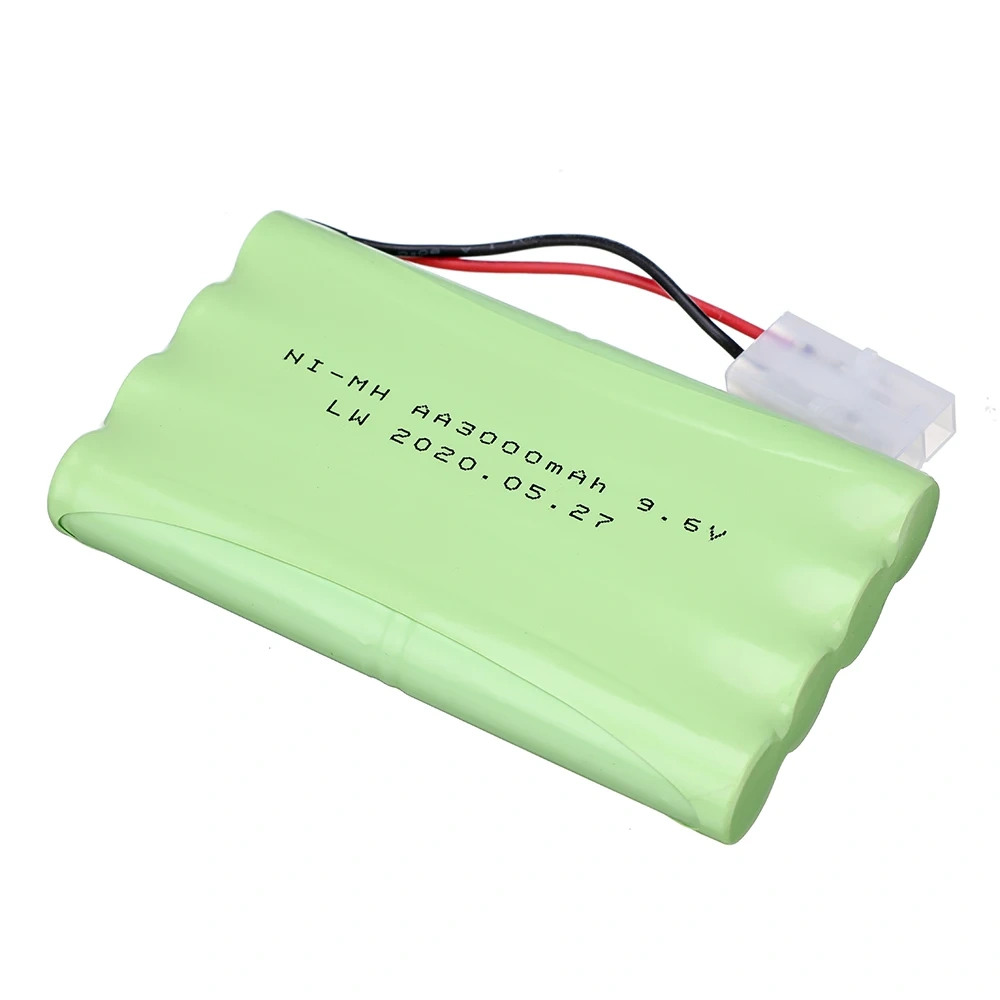 9.6v 3000mah Rechargeable Battery + 9.6v Charger For Rc toys Car Tank Robots Gun RC Boat AA Ni-MH 9.6v 2400mah NiMH Battery Pack