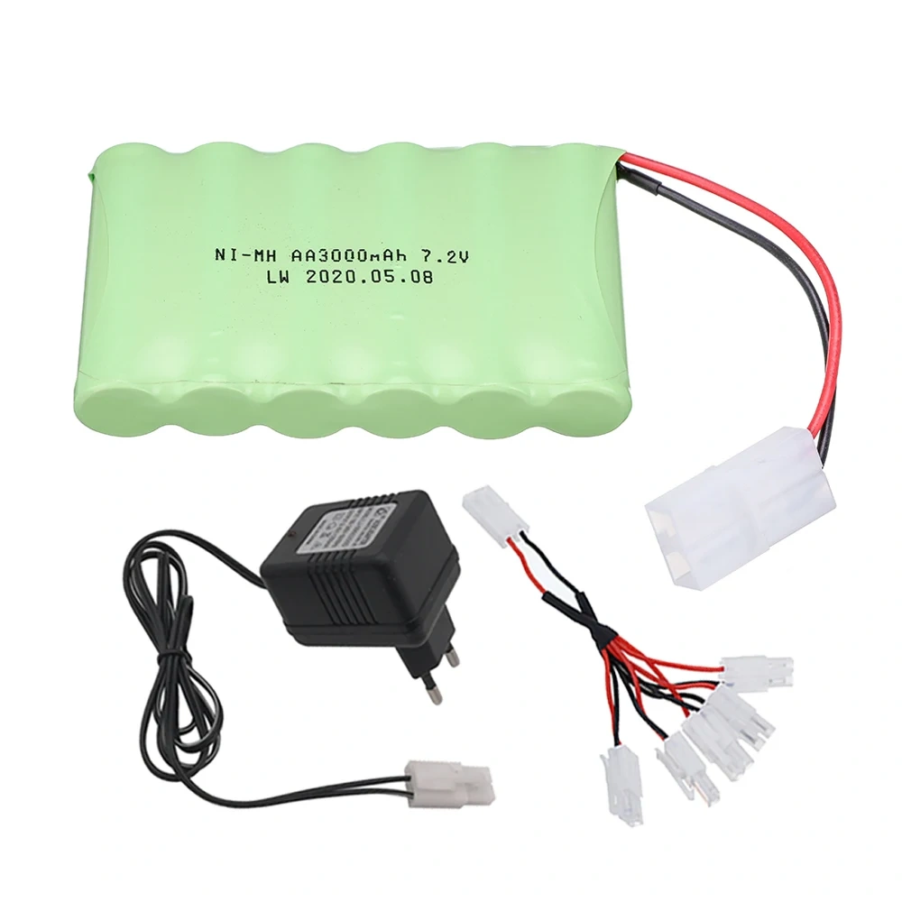 ( Tamiya Plug ) 3000mah 7.2V Battery For Rc toys Car RC Tanks RC Truck RC Robots Gun Battery NiMH AA 7.2v 2400mah Batteries Pack