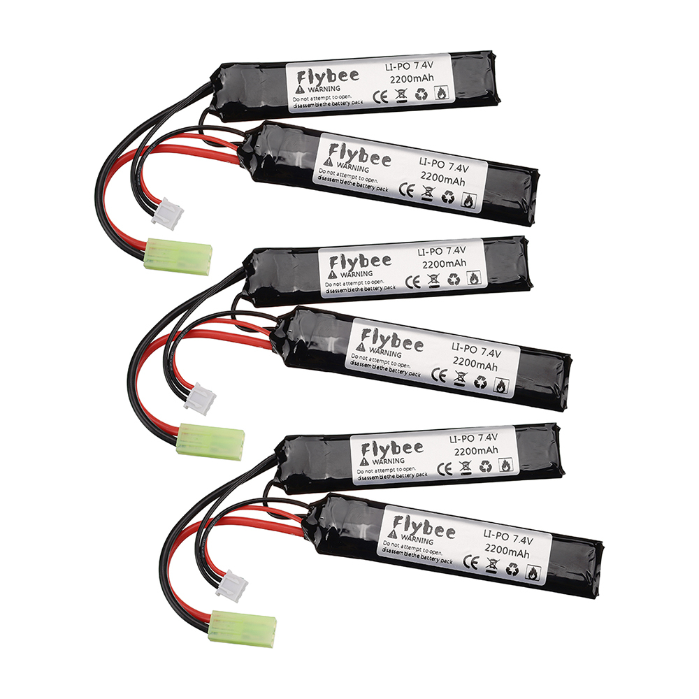 Water Gun Lipo Battery 2S 7.4V 2200mAh Split Connection for AKKU Mini Airsoft BB Air Pistol Electric Toys Guns RC Parts #103mm