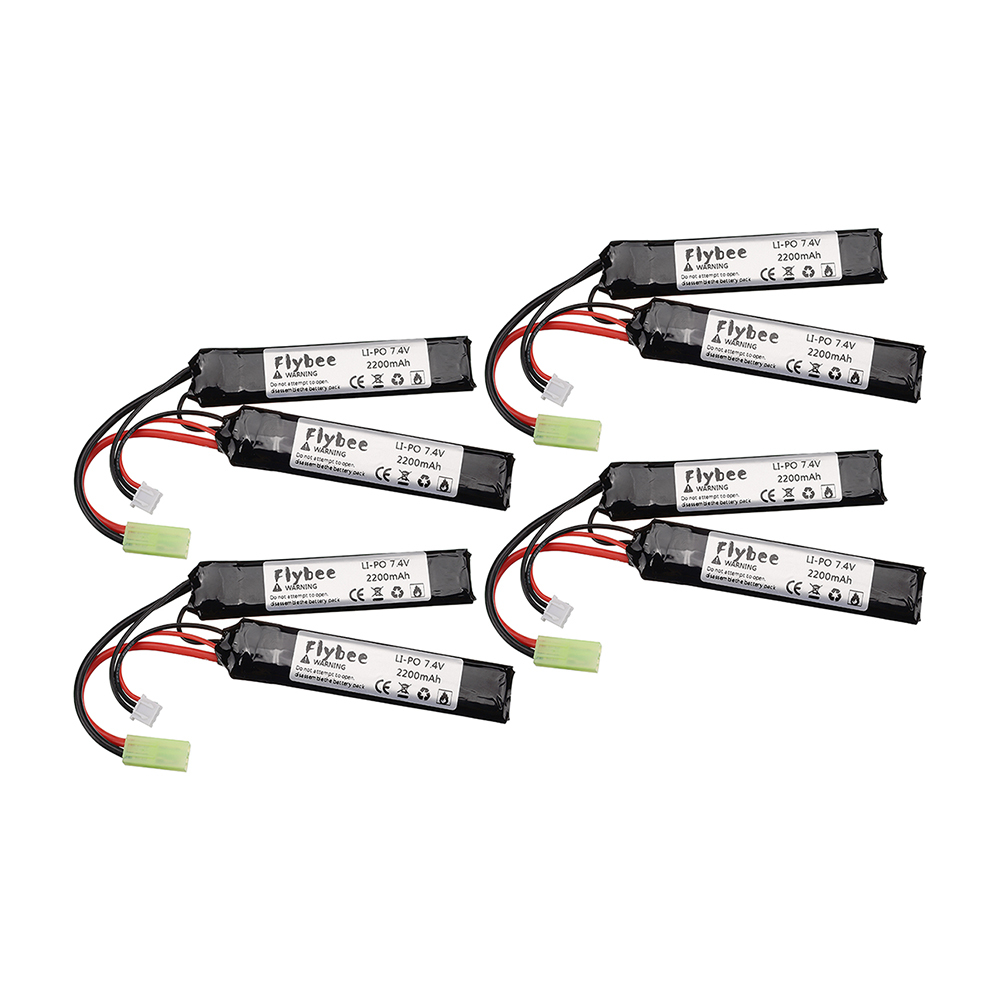 Water Gun Lipo Battery 2S 7.4V 2200mAh Split Connection for AKKU Mini Airsoft BB Air Pistol Electric Toys Guns RC Parts #103mm