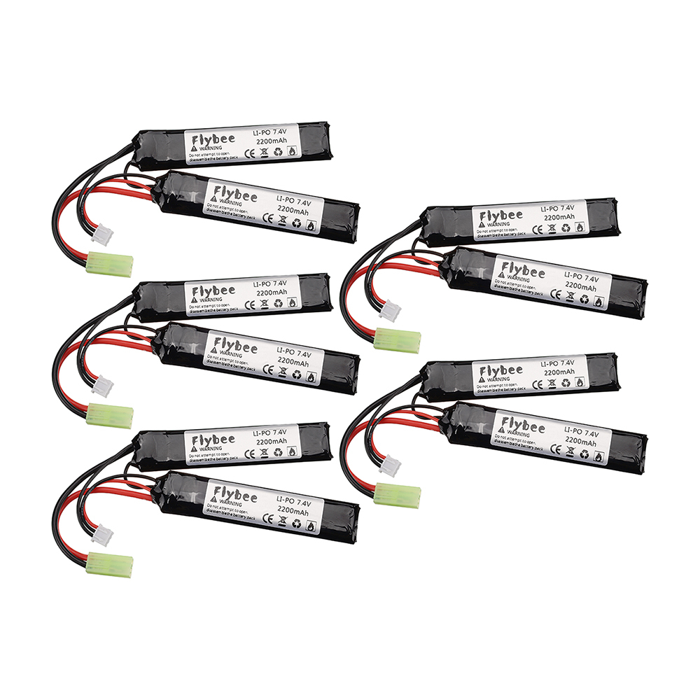 Water Gun Lipo Battery 2S 7.4V 2200mAh Split Connection for AKKU Mini Airsoft BB Air Pistol Electric Toys Guns RC Parts #103mm