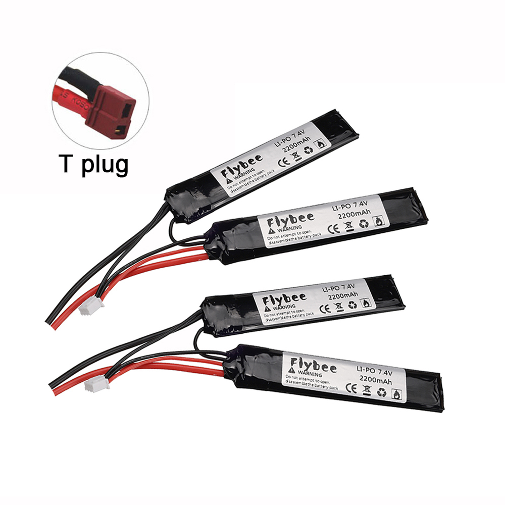 2pcs 7.4v 2200mAh Lipo Battery for Water Gun 7.4V 40C Battery Split Connection for Airsoft BB Air Pistol Electric Toys Guns Part