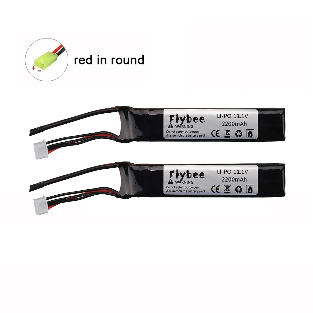Upgrade Power Water Gun Lipo Battery 3S 11.1V 2200mAh 35C for AKKU Mini Airsoft BB Air Pistol Electric Toys Guns RC Parts 452096