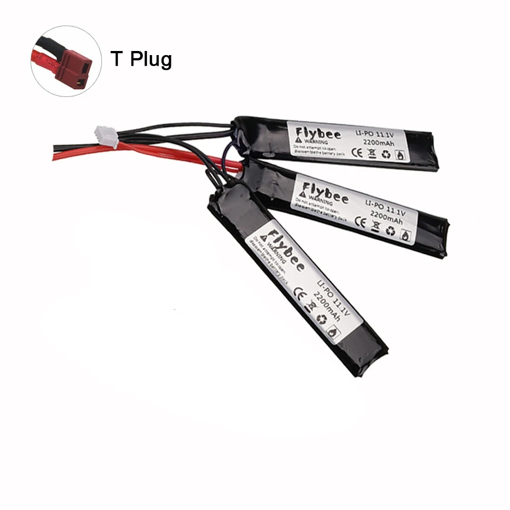 3S Water Gun Lipo Battery 11.1V 2200mAh 35C battery for AKKU Mini Airsoft BB Air Pistol Electric Toys RC Parts #103mm