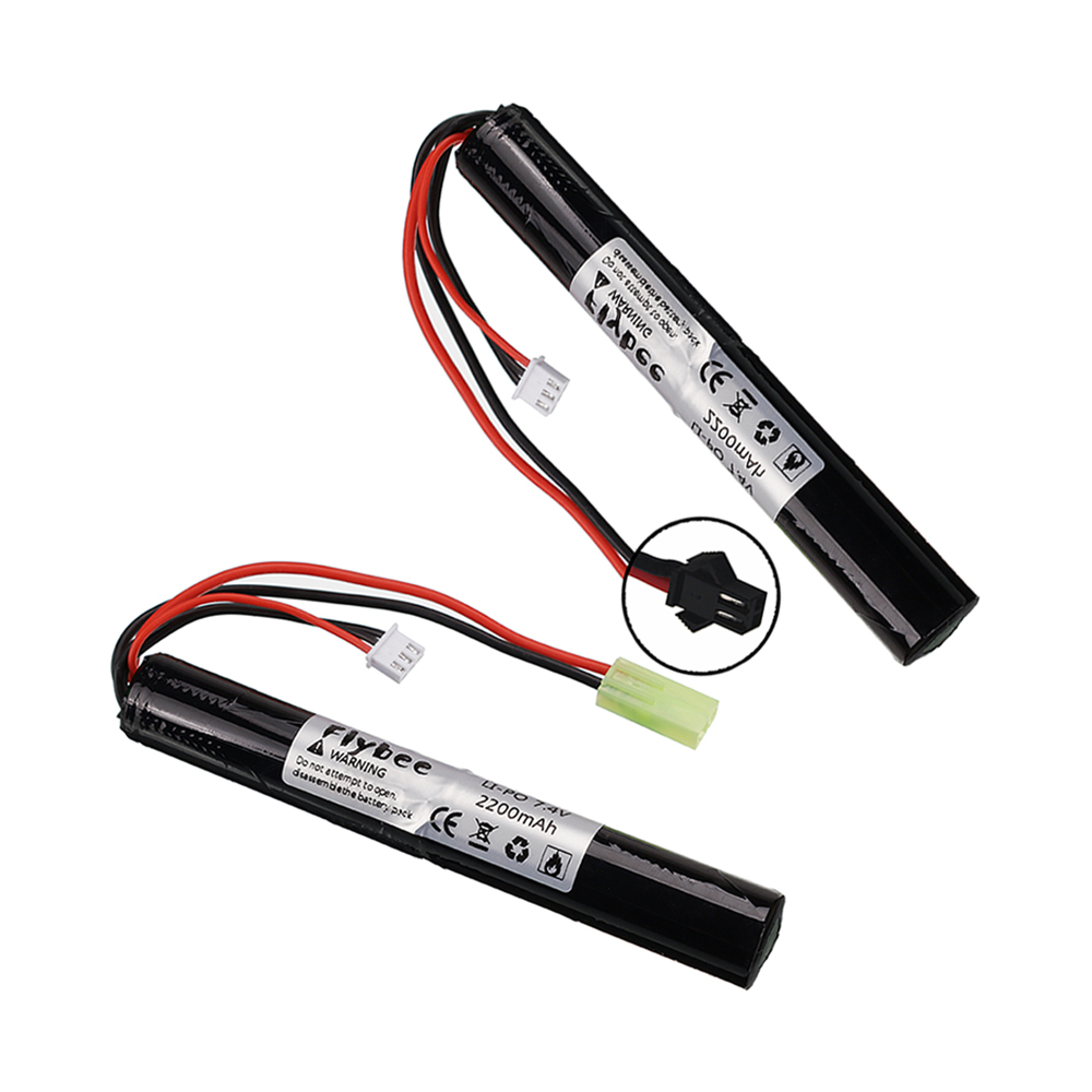 18650 Airsoft gun battery Lipo Power Battery SM / Small Tamiya Plug 7.4V 2200MAH 40C AKKU Mini Airsoft toys Gun 7.4 V 2200 mAh Battery model parts