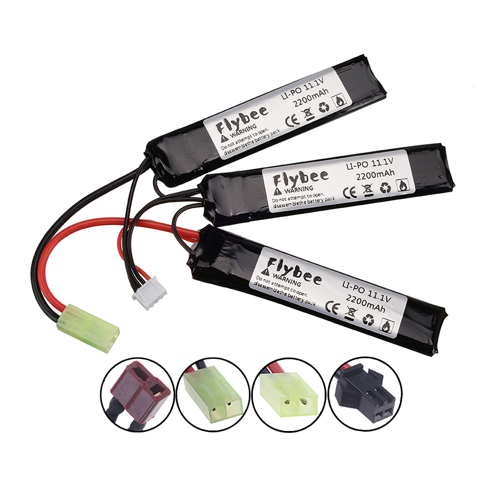 3S Water Gun Lipo Battery 11.1V 2200mAh 35C battery for AKKU Mini Airsoft BB Air Pistol Electric Toys RC Parts #103mm