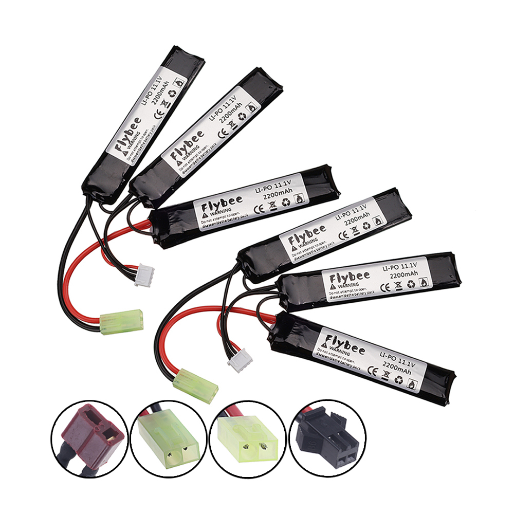 2Pcs 3S Water Gun Lipo Battery Split connection 11.1V 2200mAh 40C 452096 For Mini Airsoft BB Air Pistol Electric Toys RC Parts