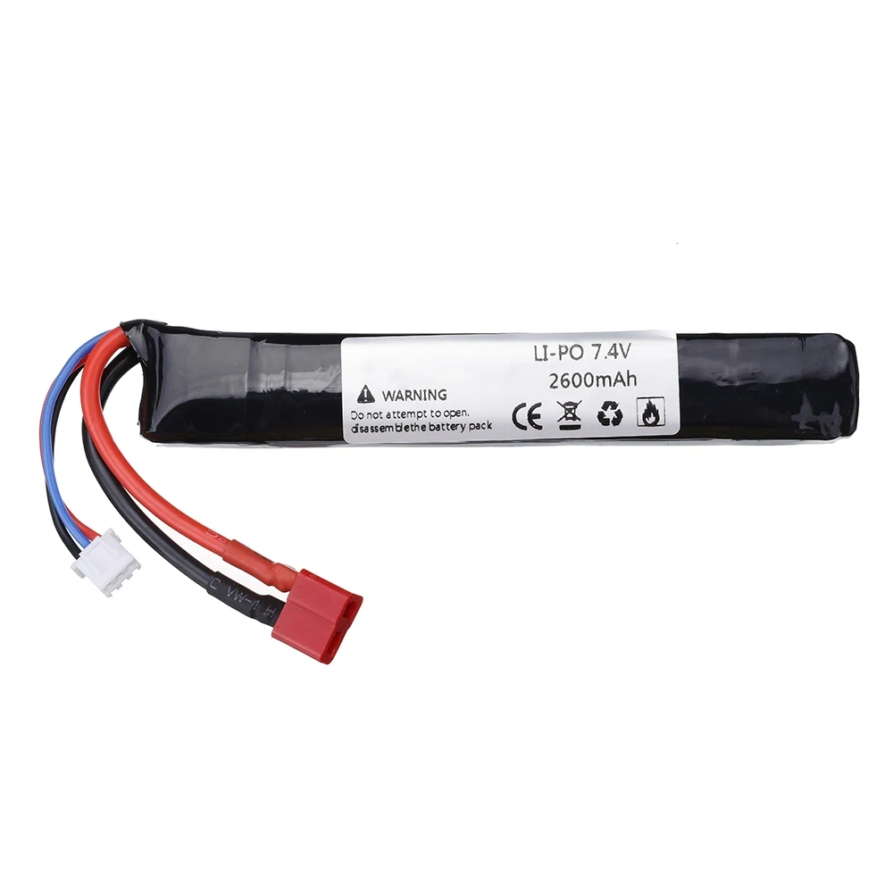 7.4v 2600mAh Lipo Battery for Water Gun 2S 7.4V Rechargable battery for Mini Airsoft BB Air Pistol Electric Toys Guns Parts