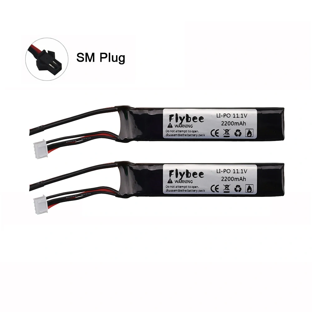 Upgrade Power Water Gun Lipo Battery 3S 11.1V 2200mAh 35C for AKKU Mini Airsoft BB Air Pistol Electric Toys Guns RC Parts 452096