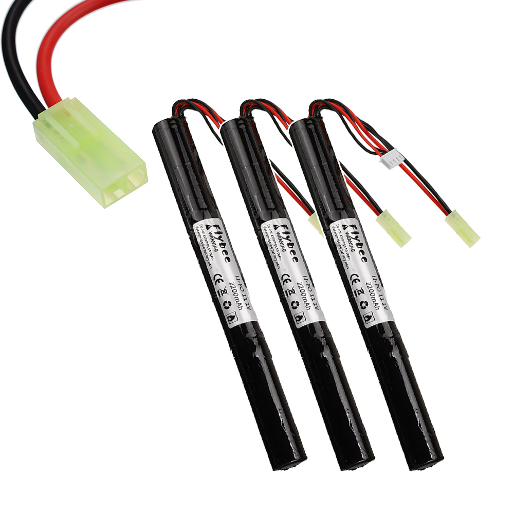 1 to 5pcs Water Gun Lipo Battery 3S 11.1V 2200mAh 40C Tamiya Connector AKKU Mini Airsoft BB Air Pistol Electric Toys RC Parts