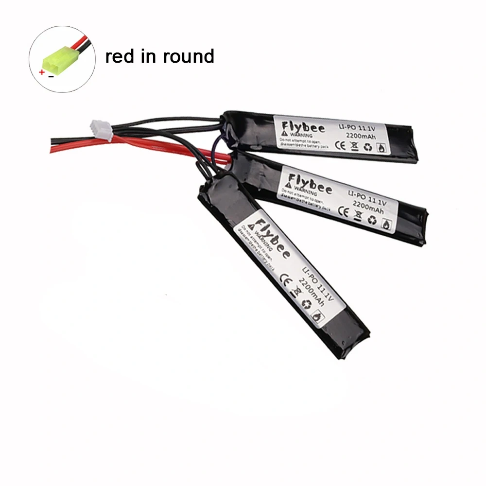 3S Water Gun Lipo Battery 11.1V 2200mAh 35C battery for AKKU Mini Airsoft BB Air Pistol Electric Toys RC Parts #103mm
