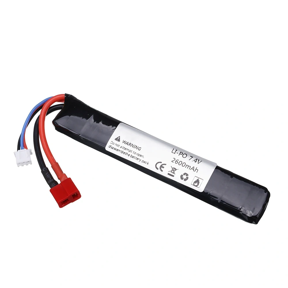 7.4v 2600mAh Lipo Battery for Water Gun 2S 7.4V Rechargable battery for Mini Airsoft BB Air Pistol Electric Toys Guns Parts