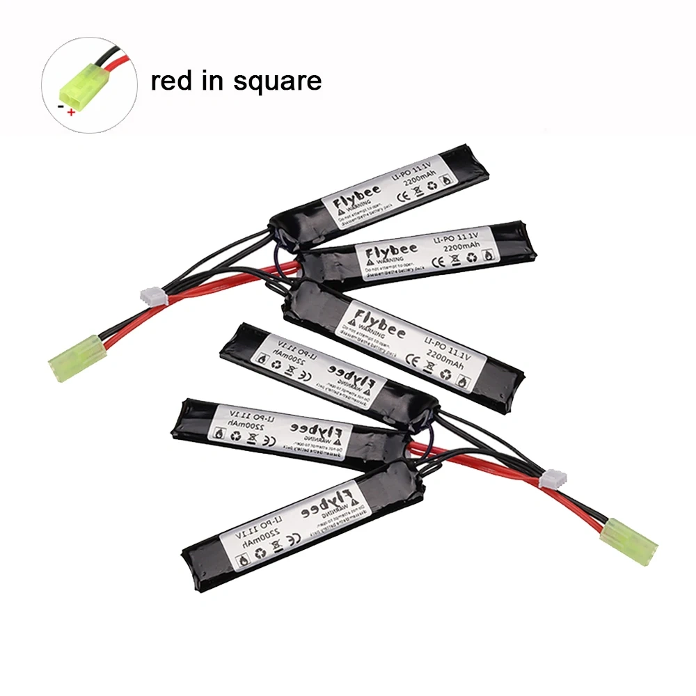2Pcs 3S Water Gun Lipo Battery Split connection 11.1V 2200mAh 40C 452096 For Mini Airsoft BB Air Pistol Electric Toys RC Parts