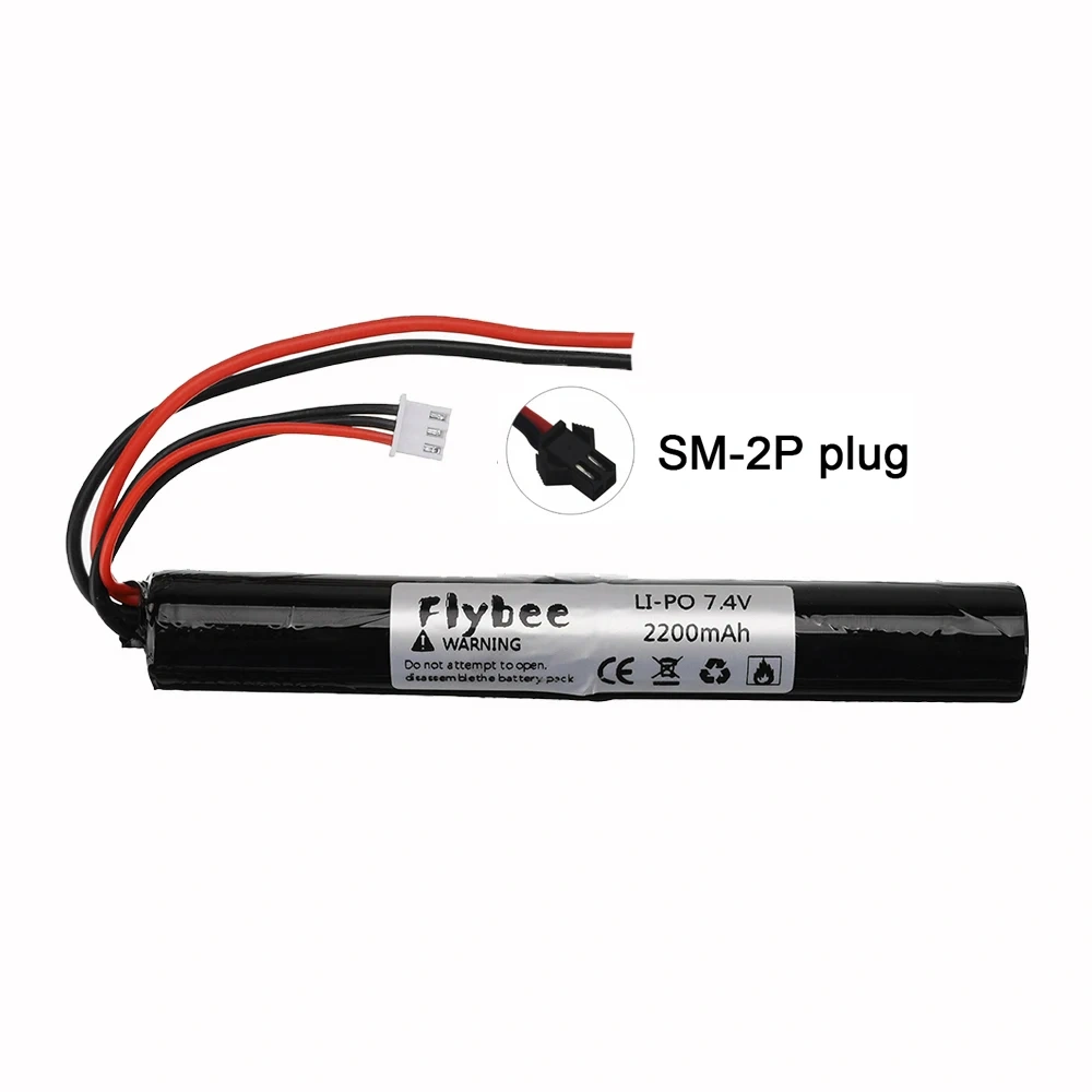 18650 Airsoft gun battery Lipo Power Battery 7.4V 2200MAH 40C AKKU Mini Airsoft toys Gun 7.4 V 2200 mAh Battery model parts