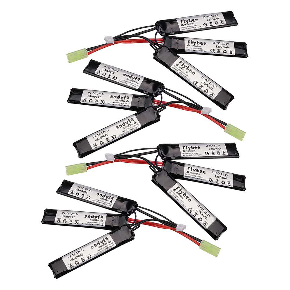 1 to 5pcs Water Gun Lipo Battery 3S 11.1V 2200mAh 35C 452096 for AKKU Mini Airsoft BB Air Pistol Electric Toys RC Parts #103mm