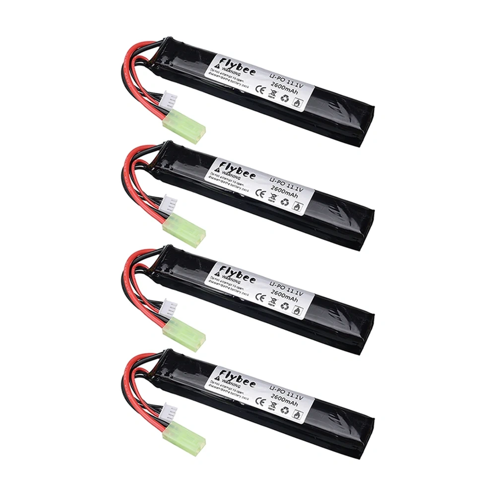 11.1V 3S 2600mAh 30C Water Gun Airsoft LiPo battery Tamiya Plug for Airsoft BB Air Pistol Electric Toys Guns Parts #126mm