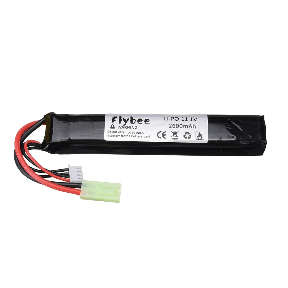 11.1V 3S 2600mAh 30C Water Gun Airsoft LiPo battery Tamiya Plug for Airsoft BB Air Pistol Electric Toys Guns Parts #126mm