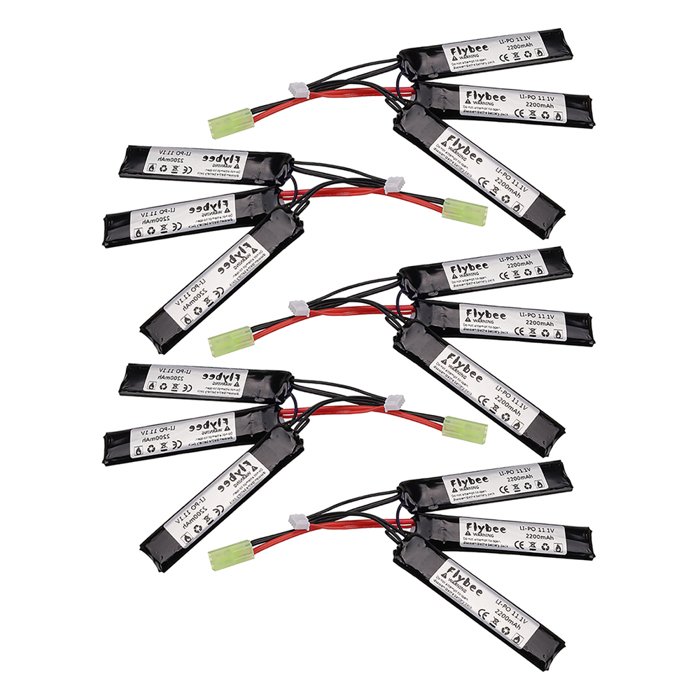 1 to 5pcs Water Gun Lipo Battery 3S 11.1V 2200mAh 35C 452096 for AKKU Mini Airsoft BB Air Pistol Electric Toys RC Parts #103mm