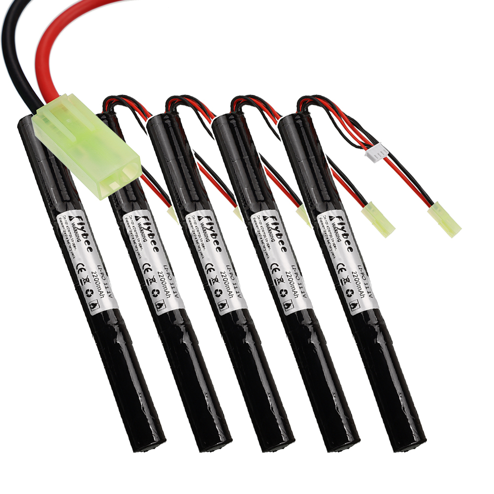 1 to 5pcs Water Gun Lipo Battery 3S 11.1V 2200mAh 40C Tamiya Connector AKKU Mini Airsoft BB Air Pistol Electric Toys RC Parts
