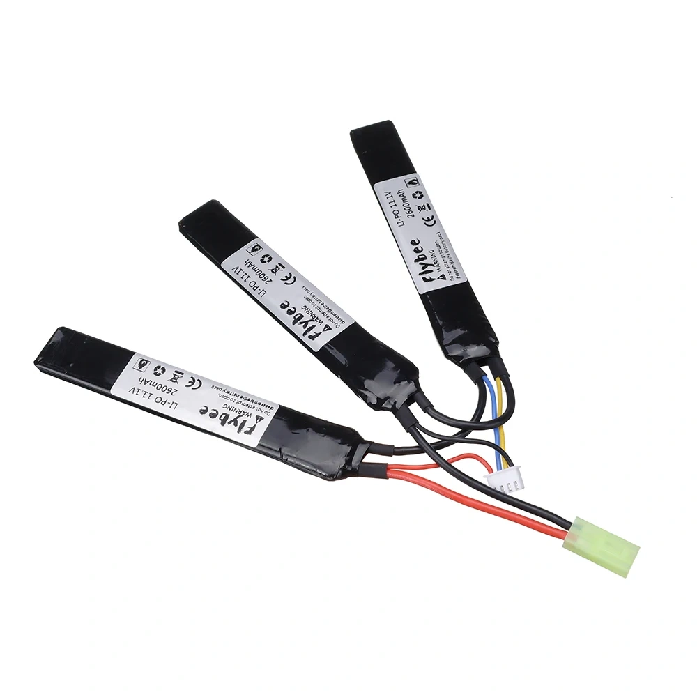 3S 2600mAh 35C 11.1V Lipo Battery / Charger Water Gun Battery for AKKU Mini Airsoft BB Air Pistol Electric Toys RC Parts #125MM