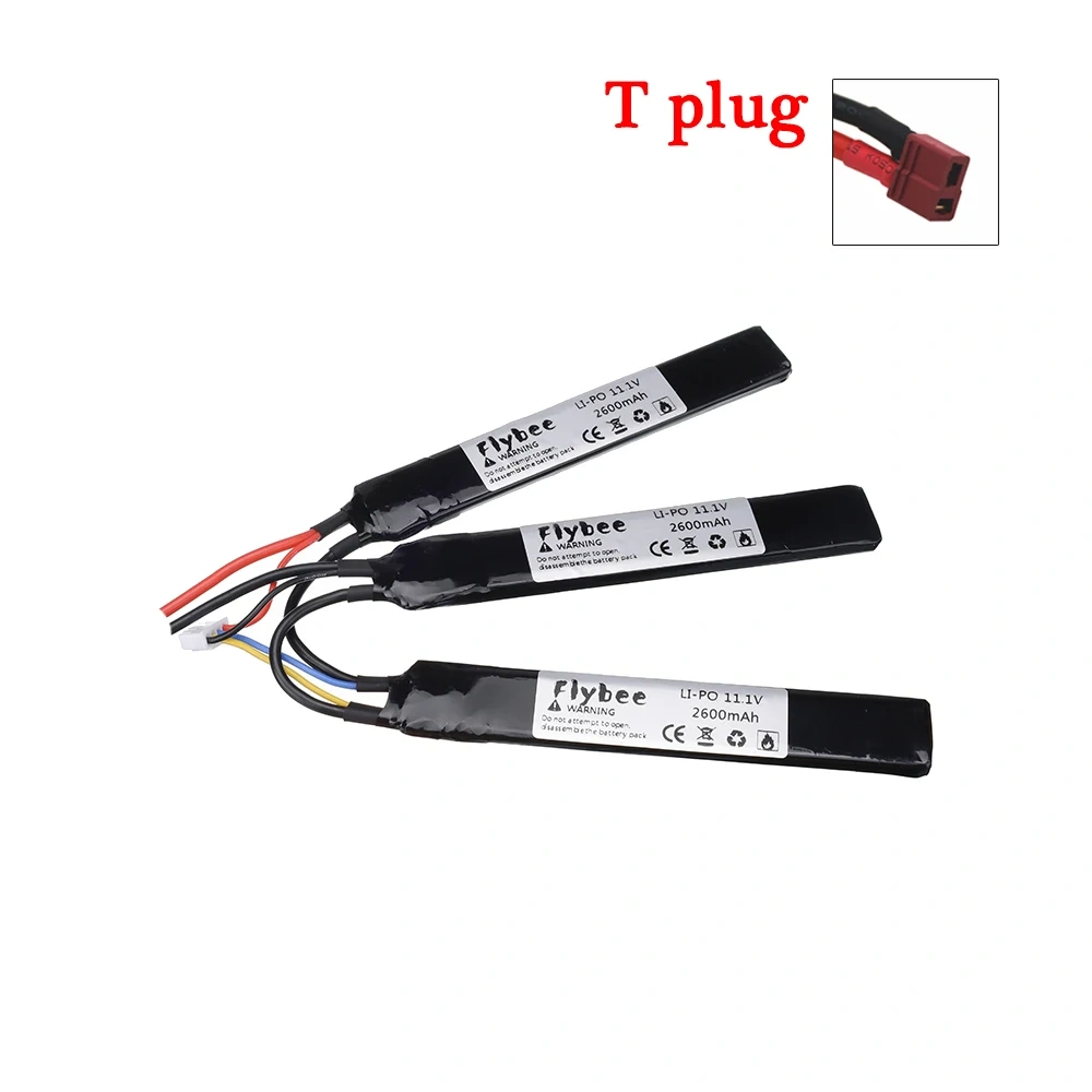 3S 2600mAh 35C 11.1V Lipo Battery / Charger Water Gun Battery for AKKU Mini Airsoft BB Air Pistol Electric Toys RC Parts #125MM