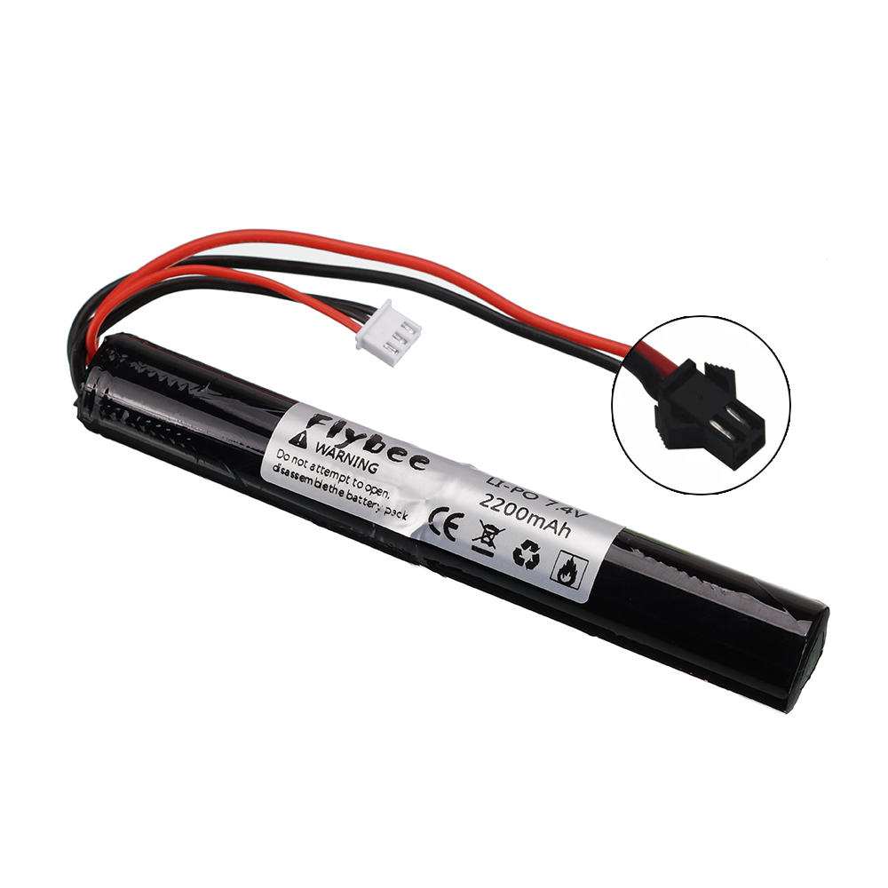 18650 Airsoft gun battery Lipo Power Battery 7.4V 2200MAH 40C AKKU Mini Airsoft toys Gun 7.4 V 2200 mAh Battery model parts