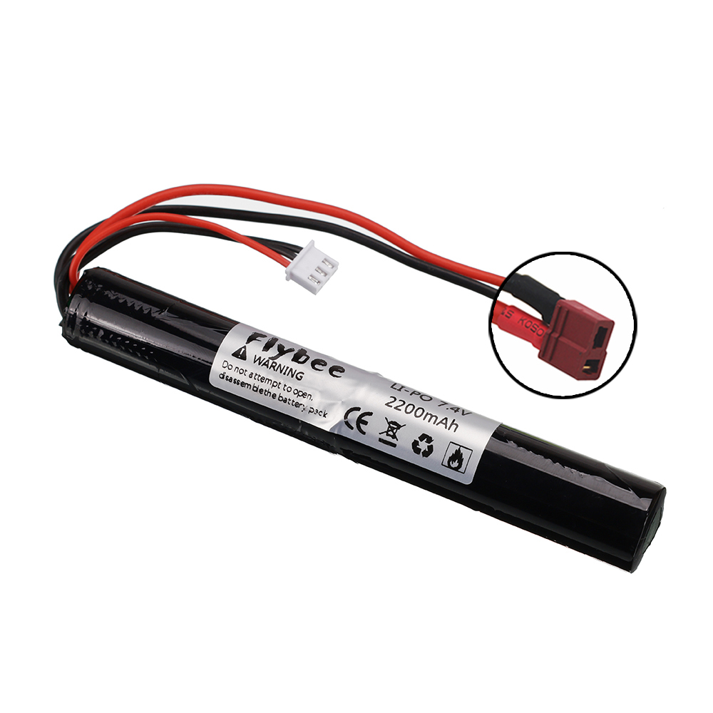 18650 Airsoft gun battery Lipo Power Battery 7.4V 2200MAH 40C AKKU Mini Airsoft toys Gun 7.4 V 2200 mAh Battery model parts